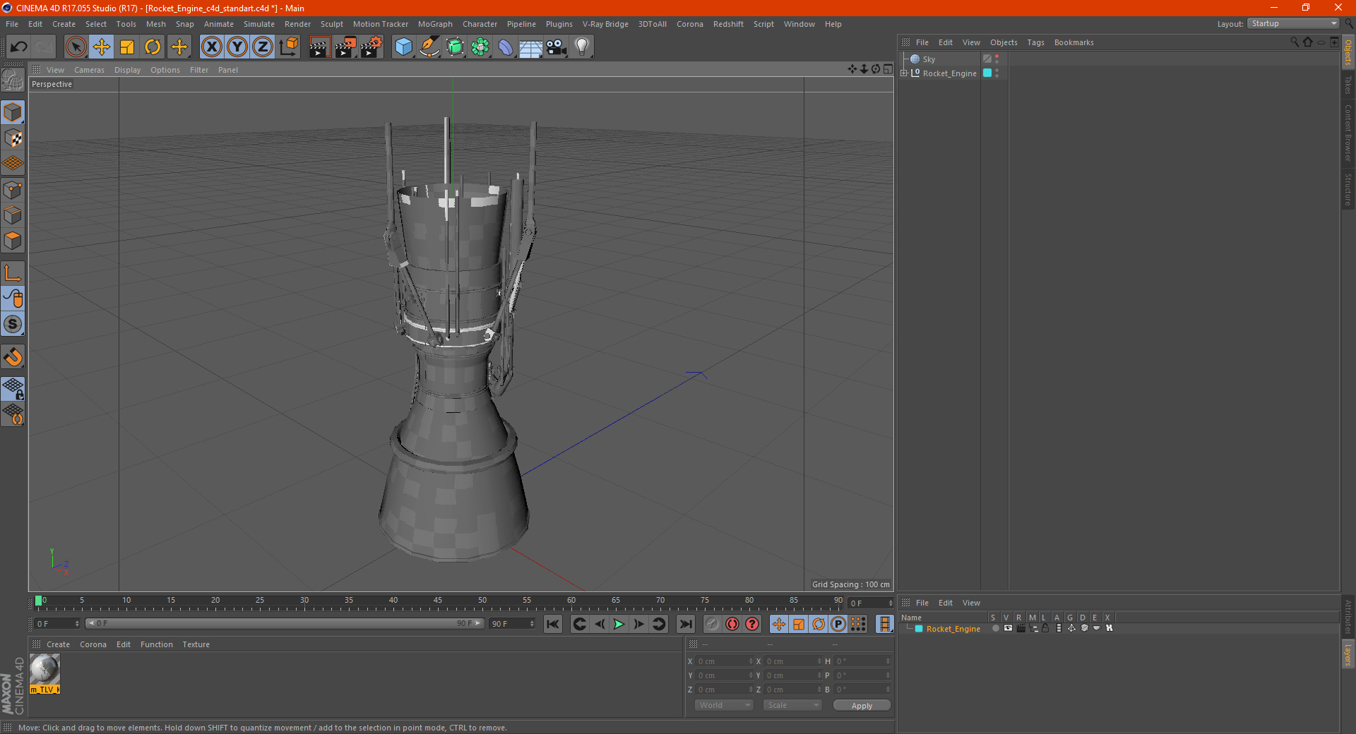 3D Rocket Engine model