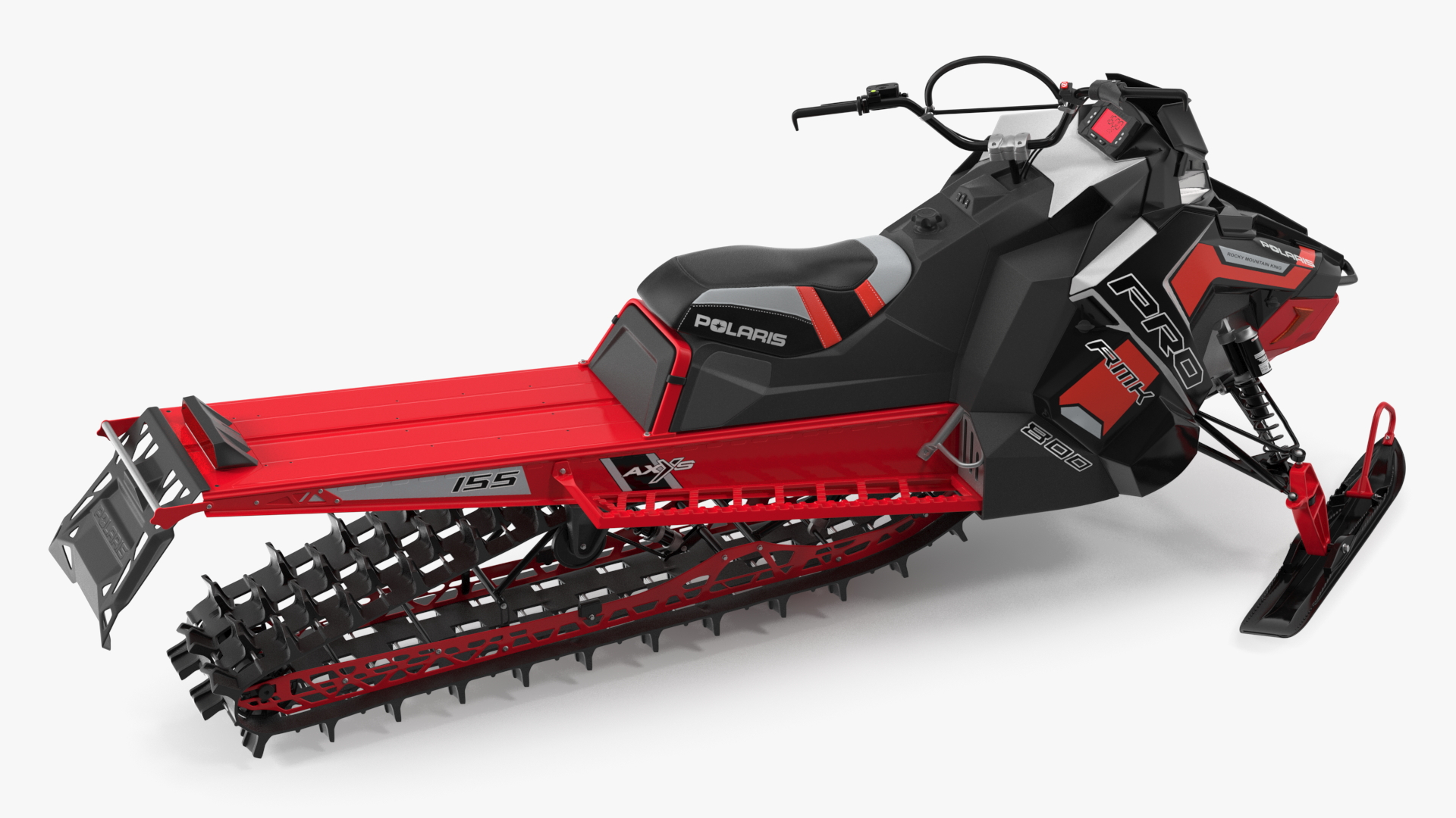 3D Polaris Sled Red Rigged model