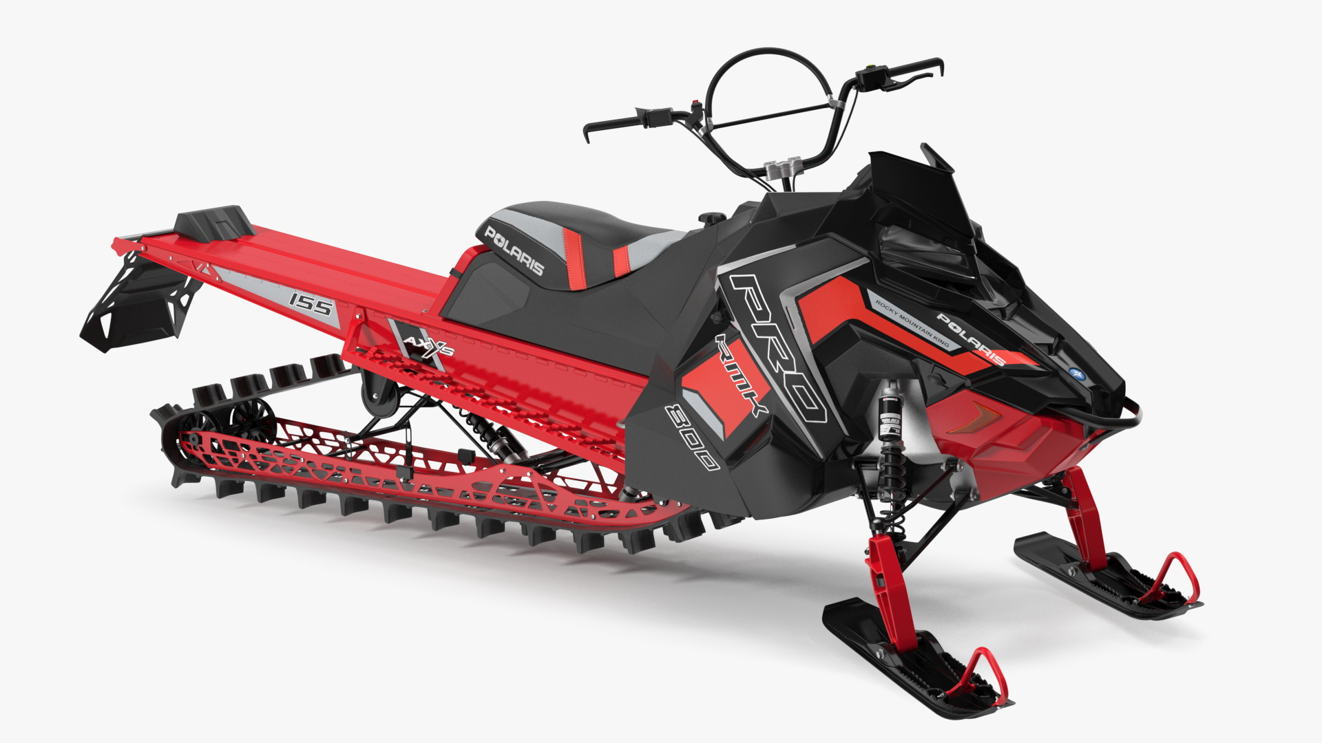 3D Polaris Sled Red Rigged model