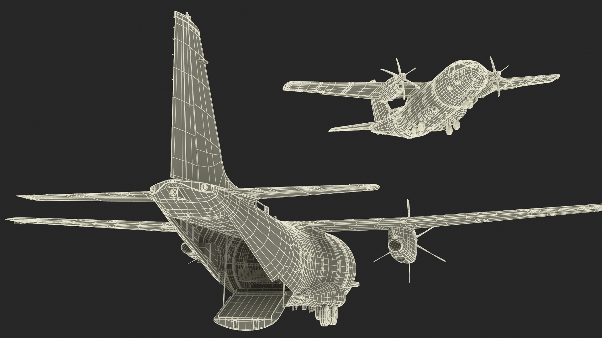 Multi-role Aircraft Grey 3D model