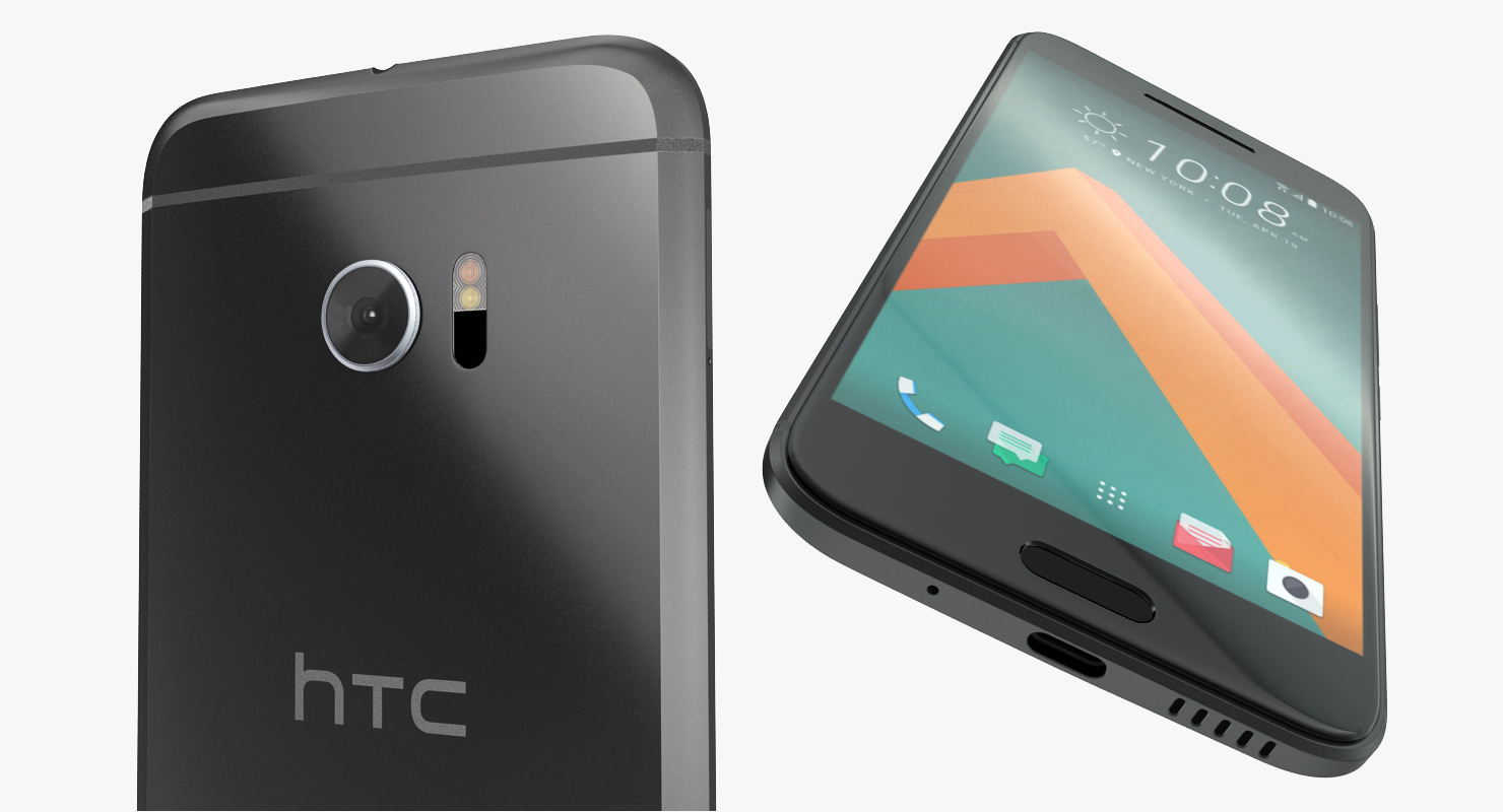 3D HTC 10 Carbon Gray model