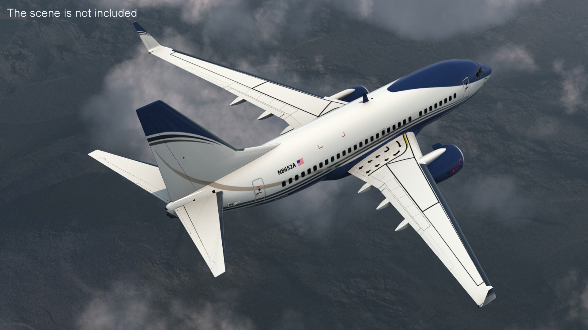 3D model Boeing 737-600 with Interior Rigged