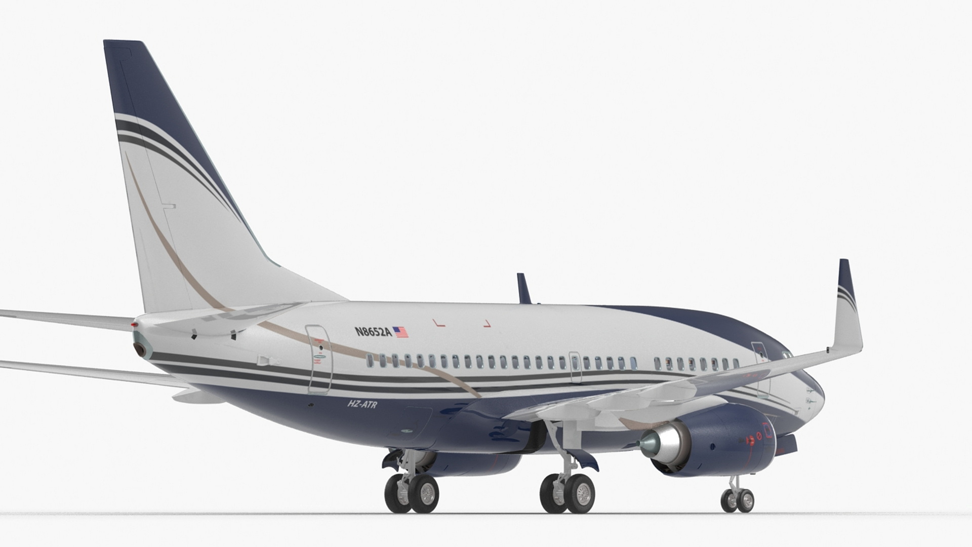 3D model Boeing 737-600 with Interior Rigged