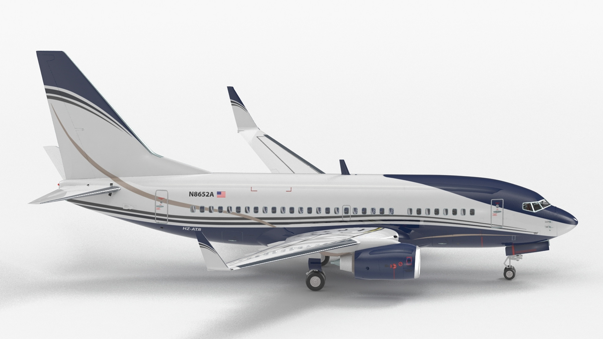 3D model Boeing 737-600 with Interior Rigged