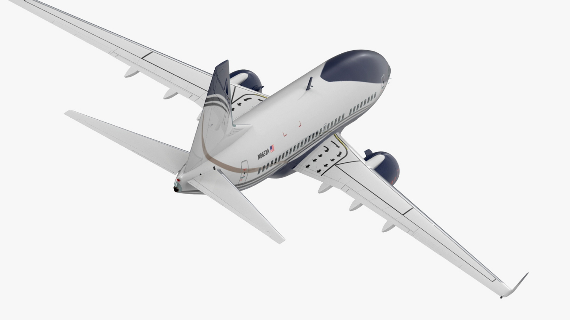 3D model Boeing 737-600 with Interior Rigged