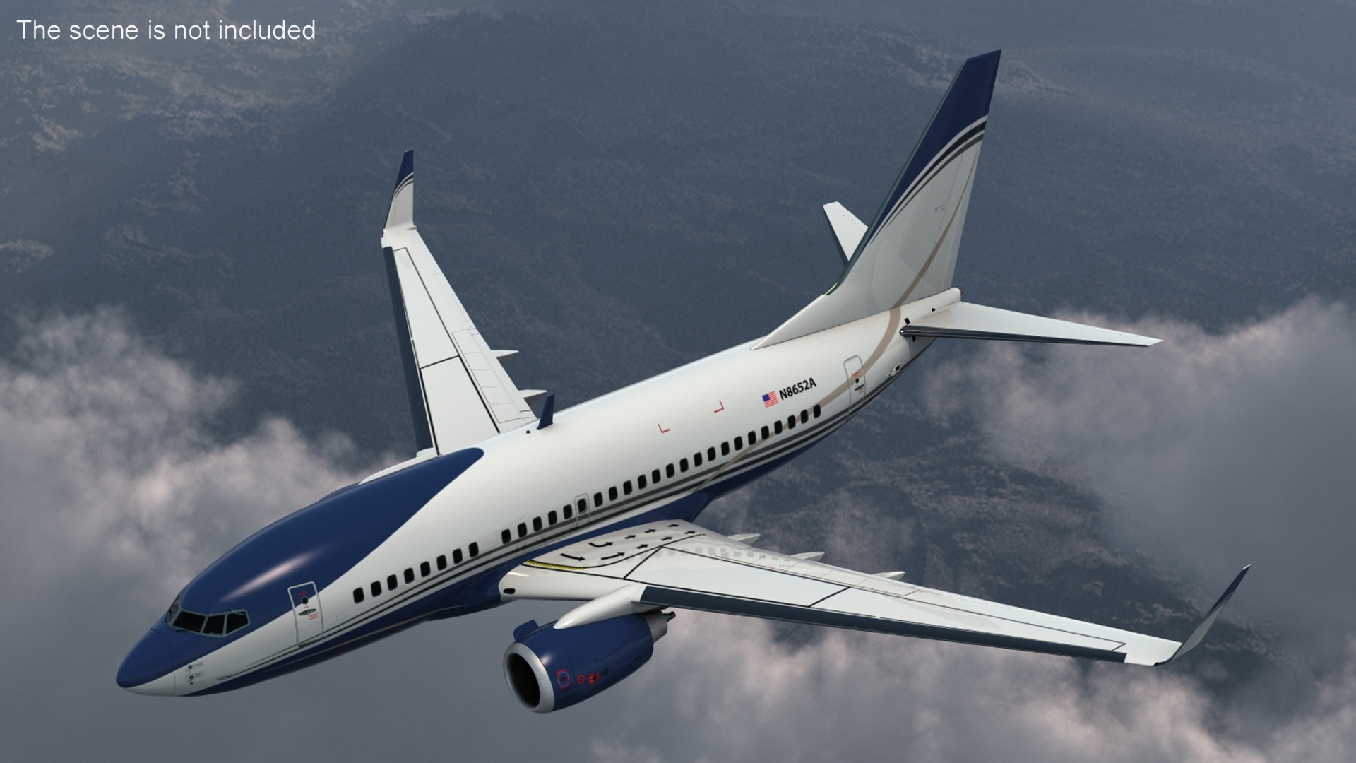 3D model Boeing 737-600 with Interior Rigged