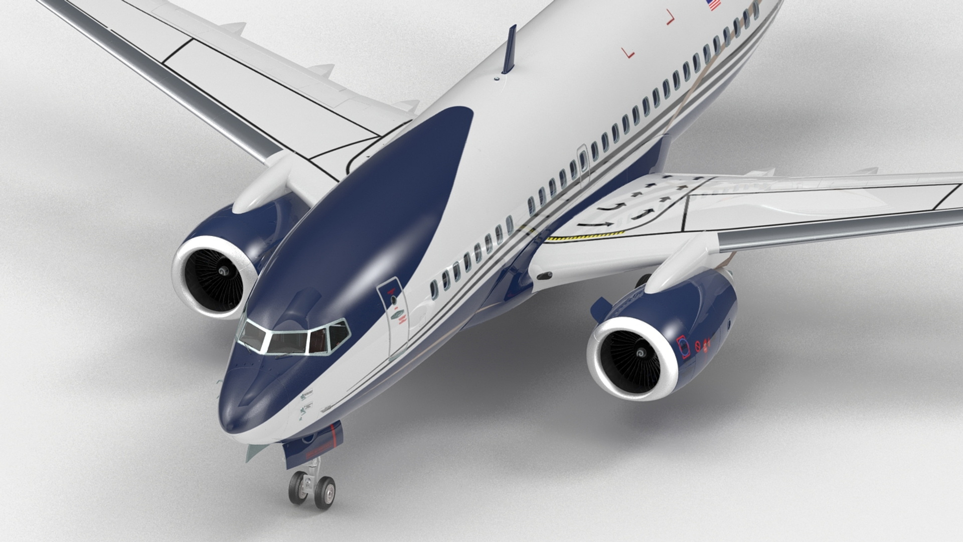 3D model Boeing 737-600 with Interior Rigged