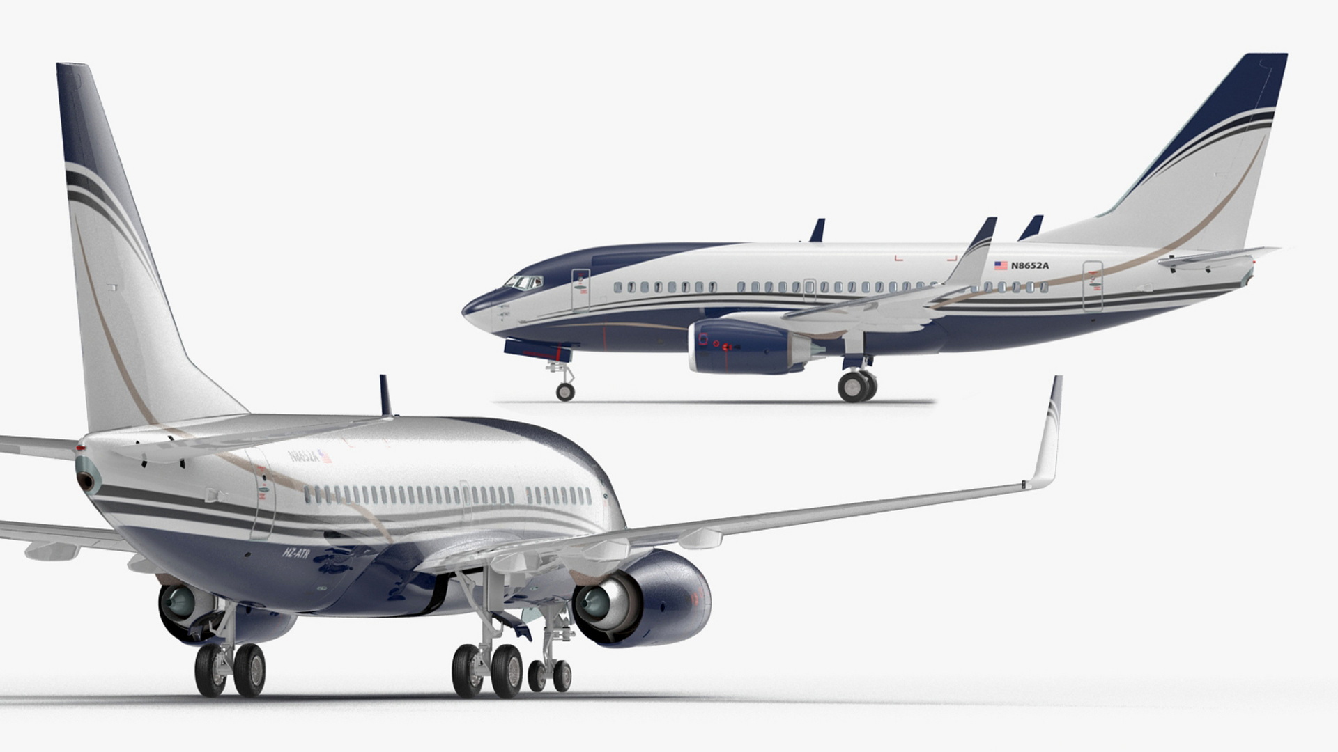 3D model Boeing 737-600 with Interior Rigged