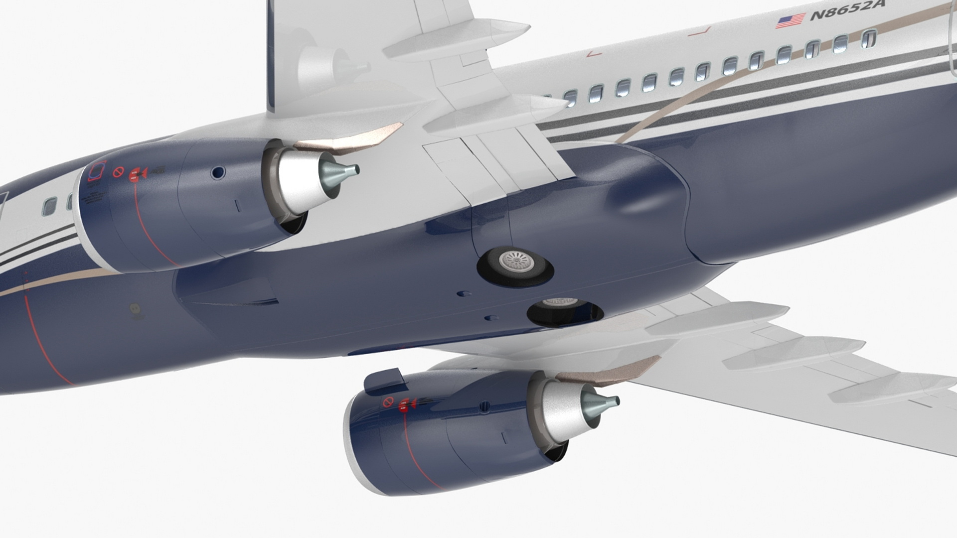 3D model Boeing 737-600 with Interior Rigged