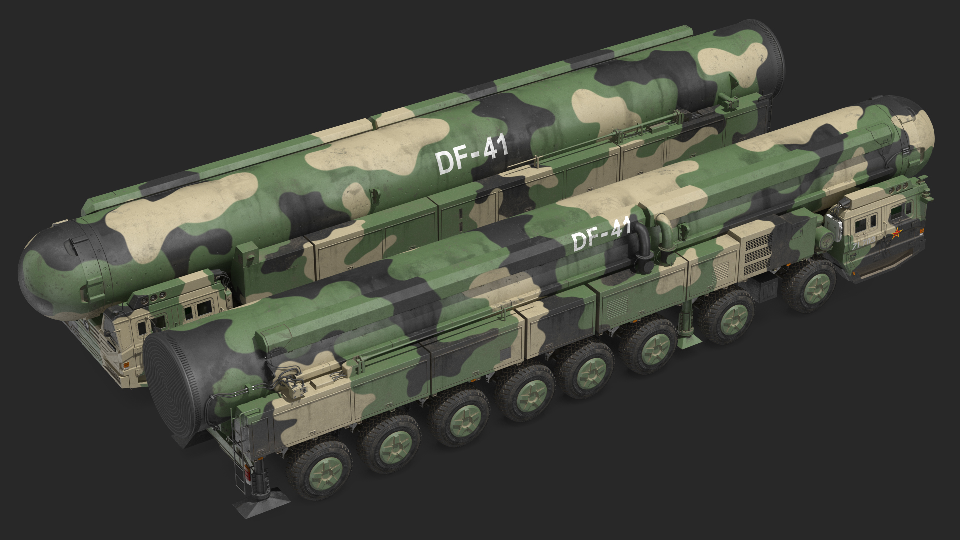 ICBM Launch Vehicle Generic Rigged 3D model