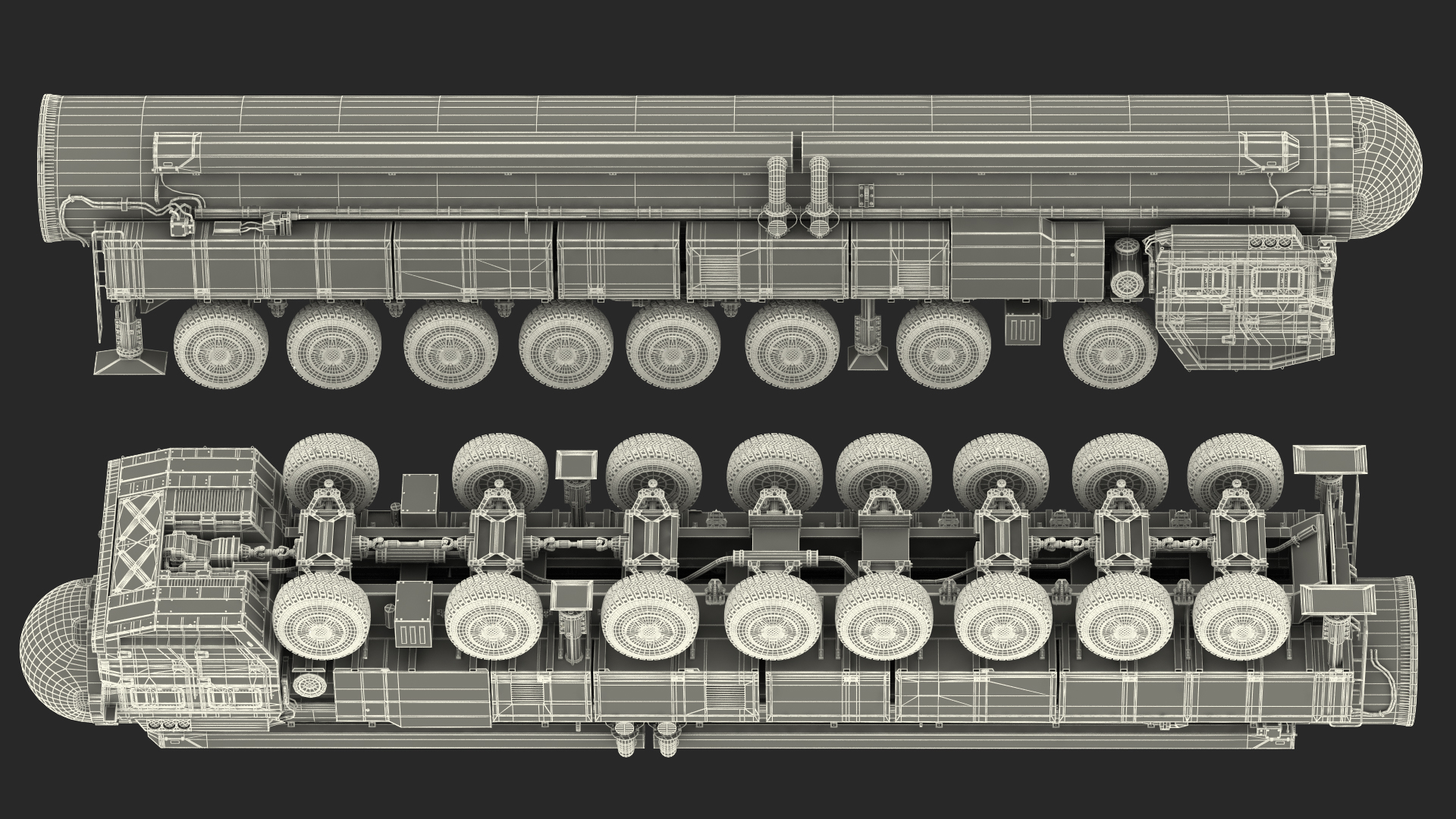 ICBM Launch Vehicle Generic Rigged 3D model