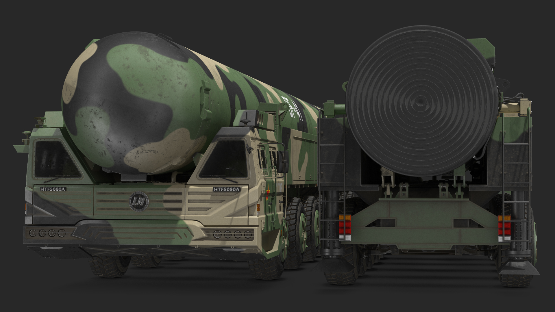 ICBM Launch Vehicle Generic Rigged 3D model