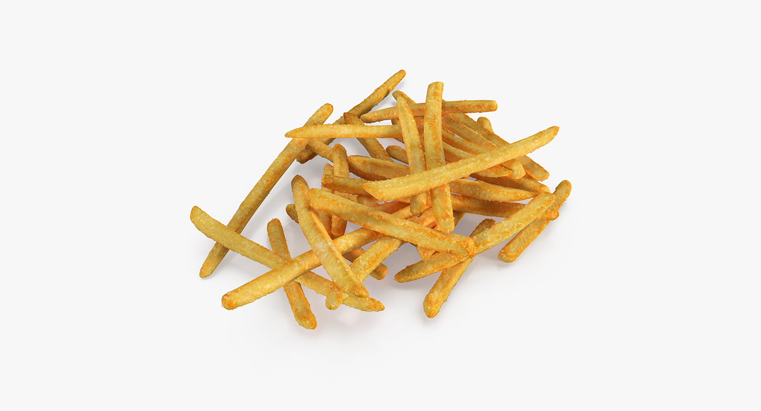 3D model Pile Of French Fries