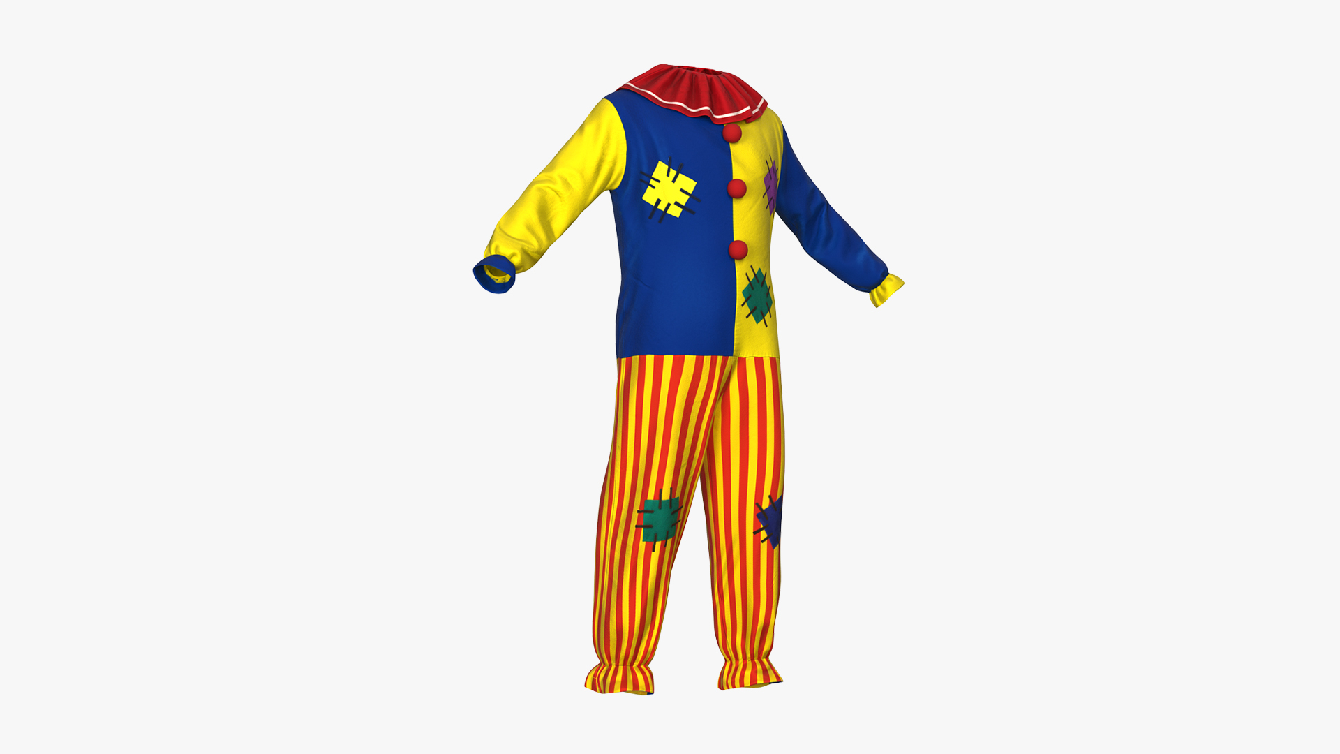 Motley Clown Suit 3D