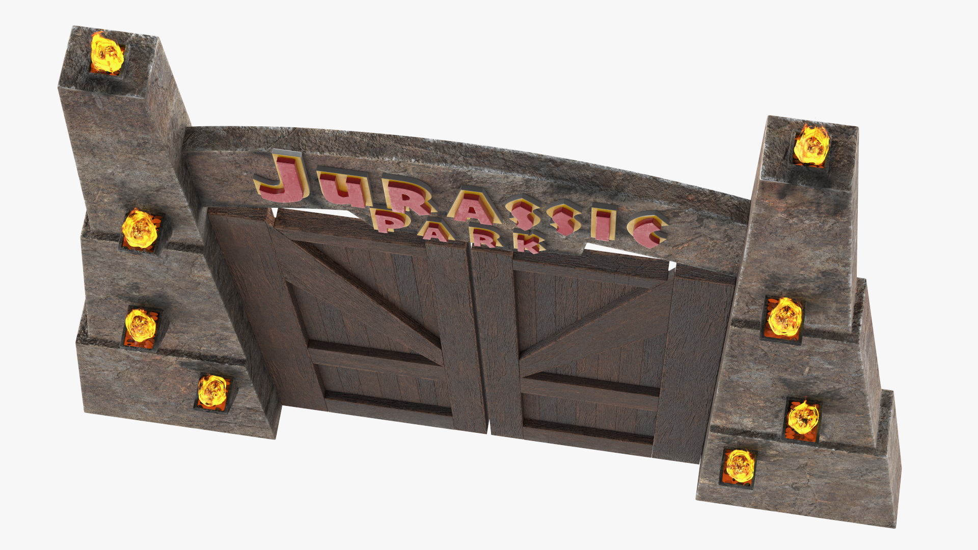 3D Jurassic Park Gate model