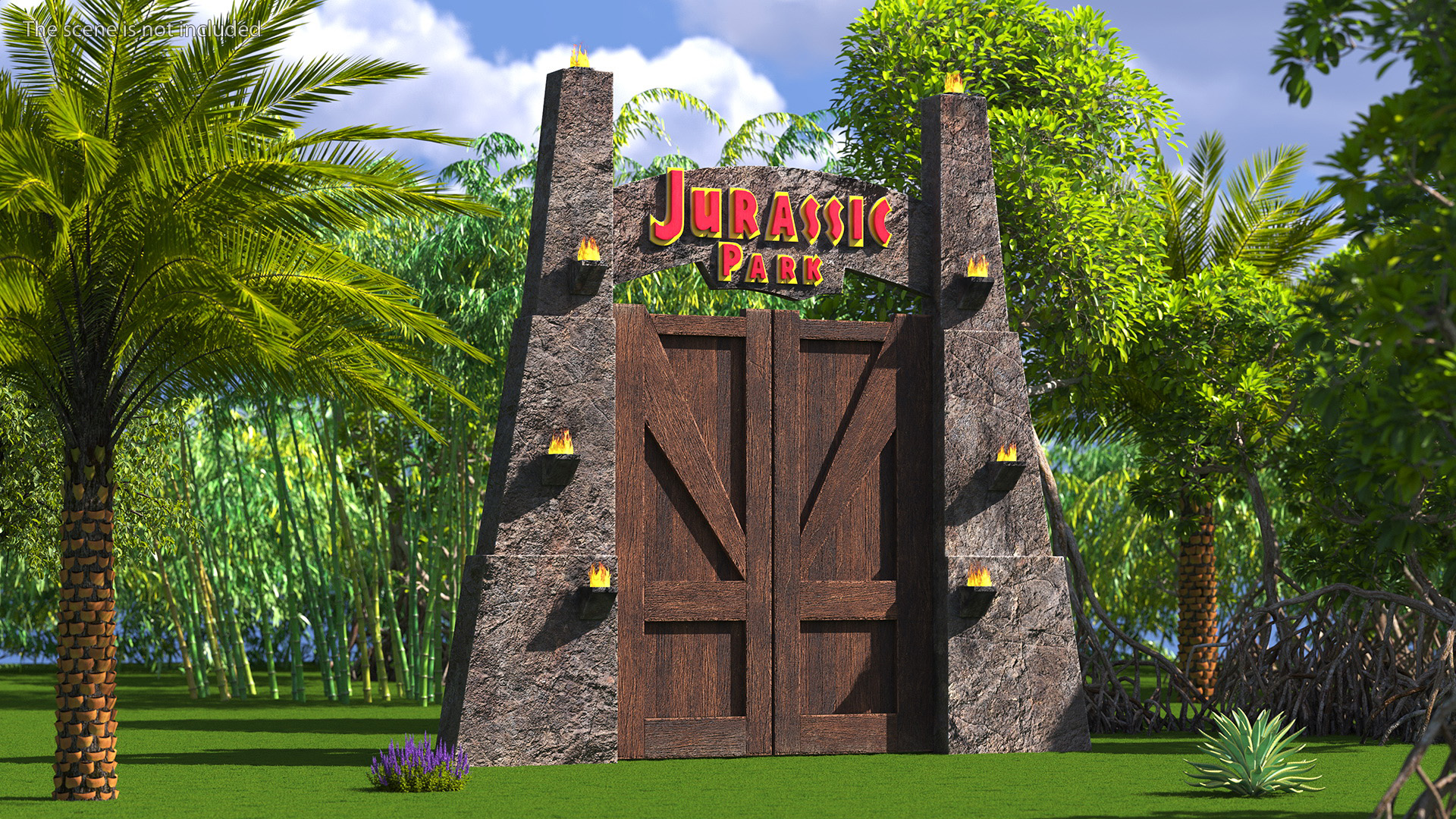 3D Jurassic Park Gate model