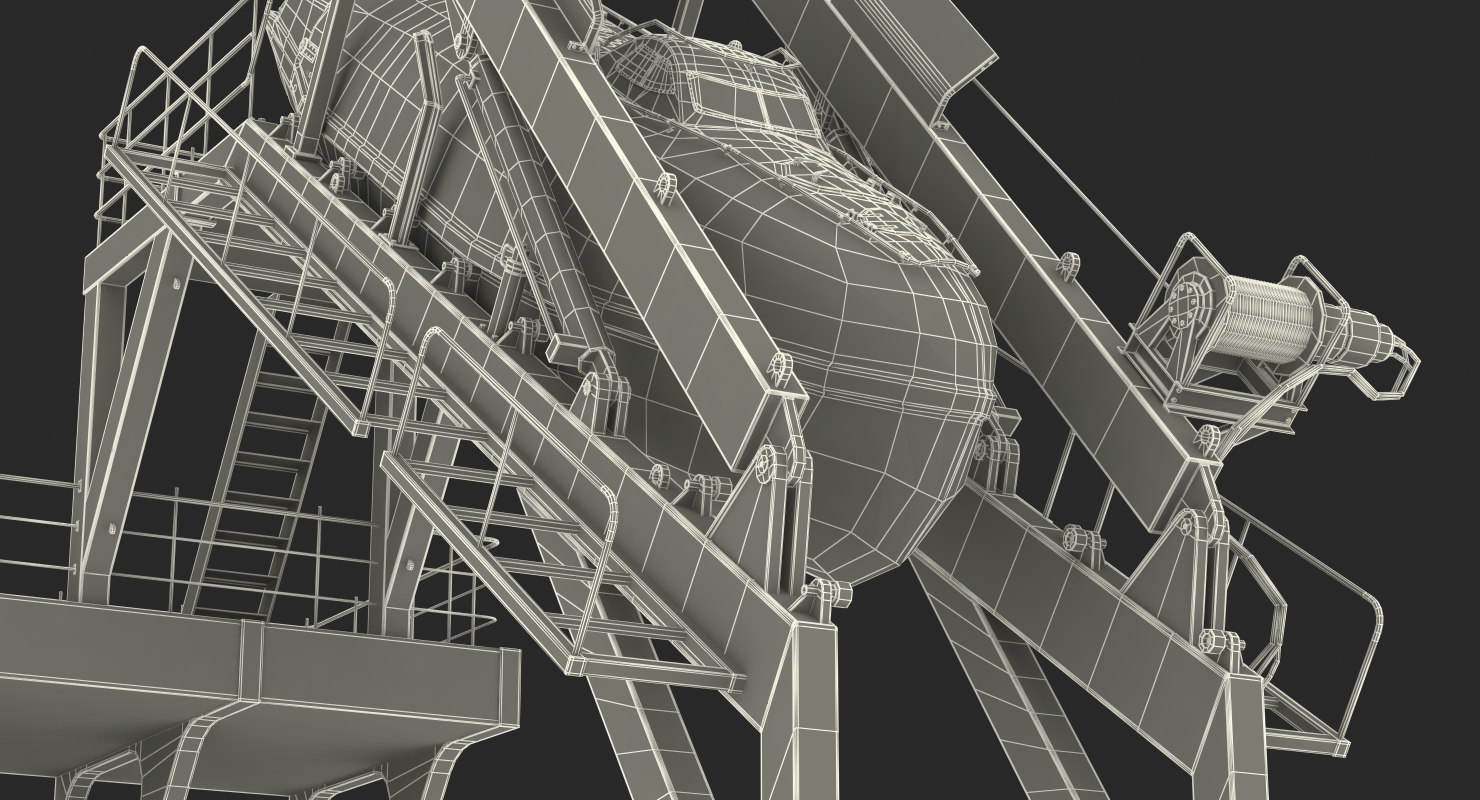 Freefall Lifeboat Launching Mechanism 3D