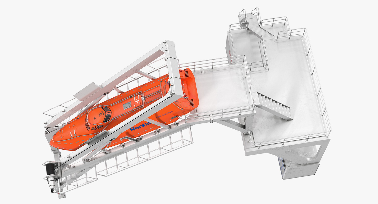 Freefall Lifeboat Launching Mechanism 3D