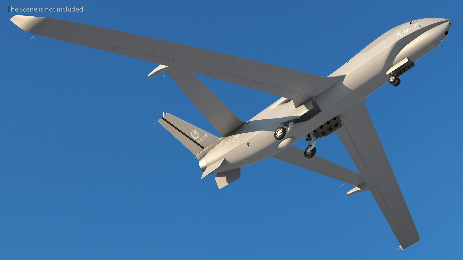 Chengdu Xianglong WZ7 UAV Rigged 3D