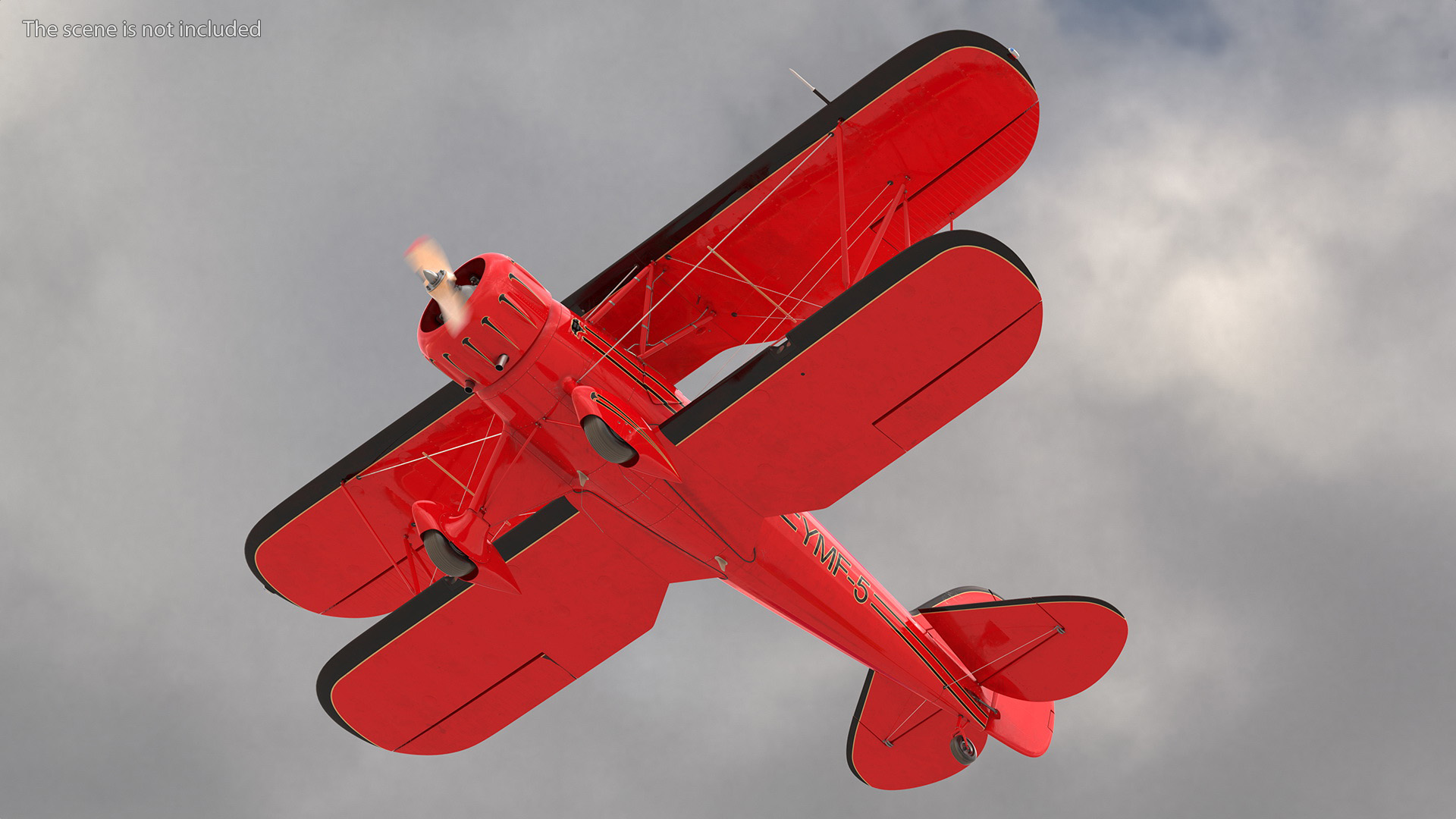 Spirit of 30A Coastal Biplane YMF-5 Rigged 3D