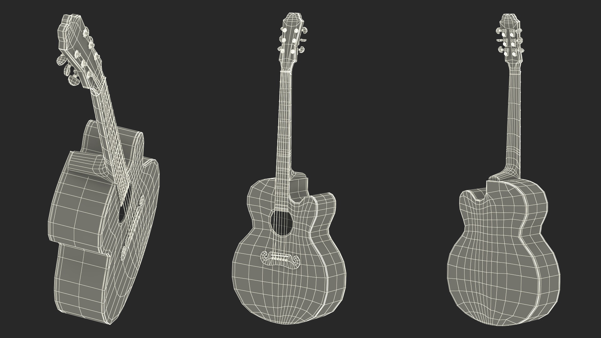 Mexican Guitar and Calavera 3D