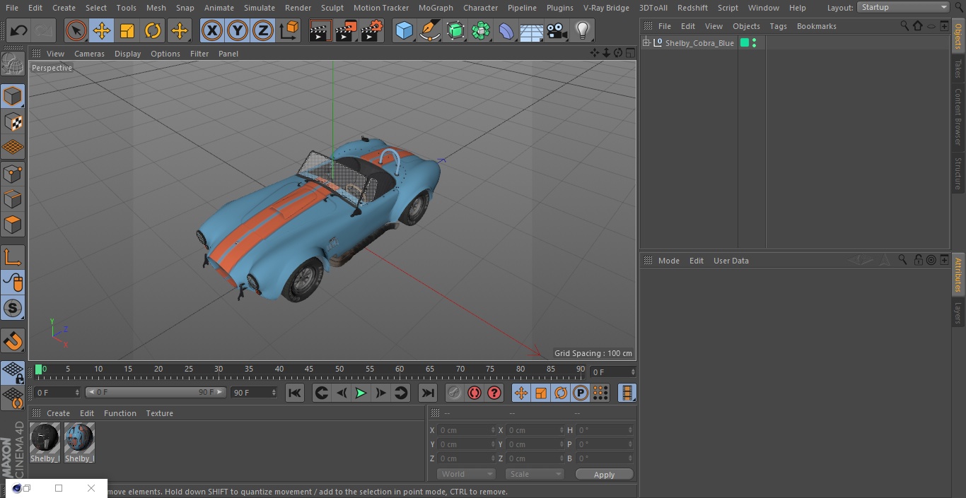 Shelby Cobra Blue 3D