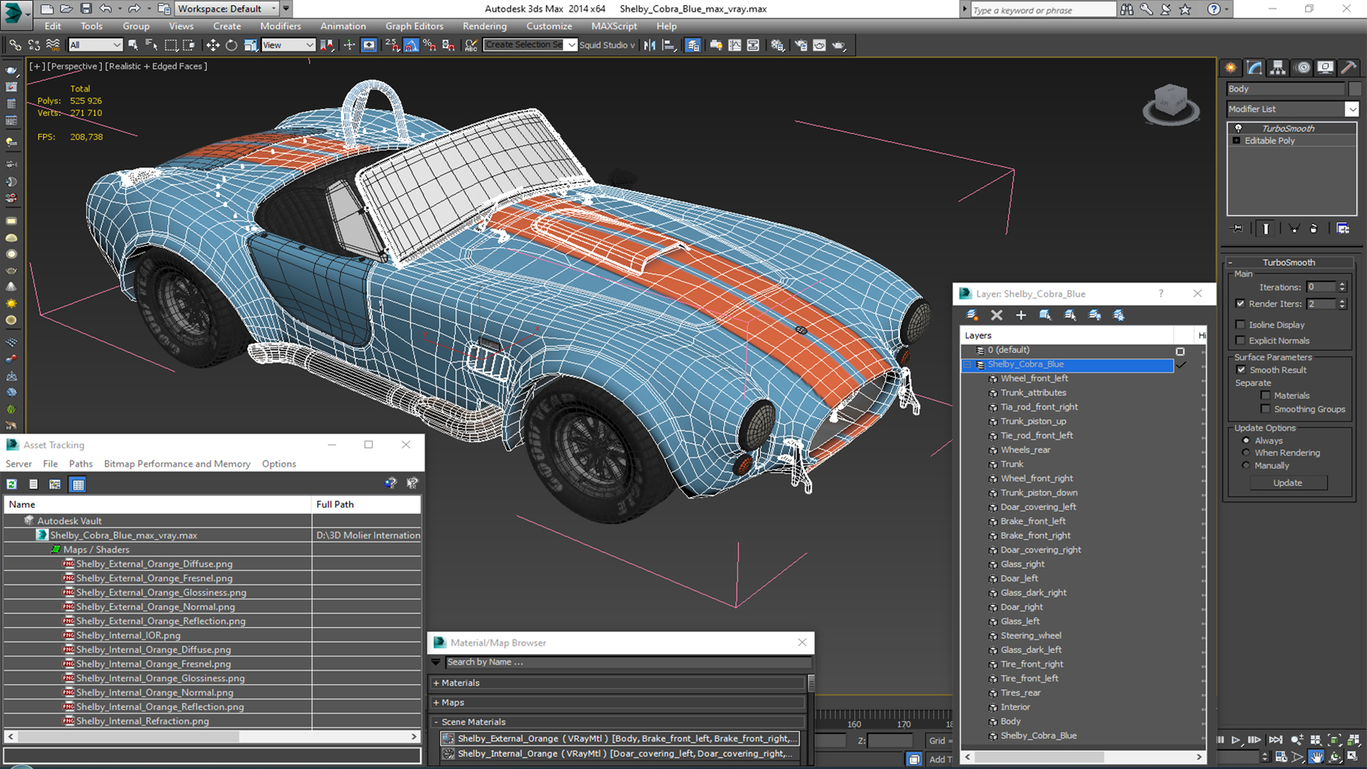 Shelby Cobra Blue 3D