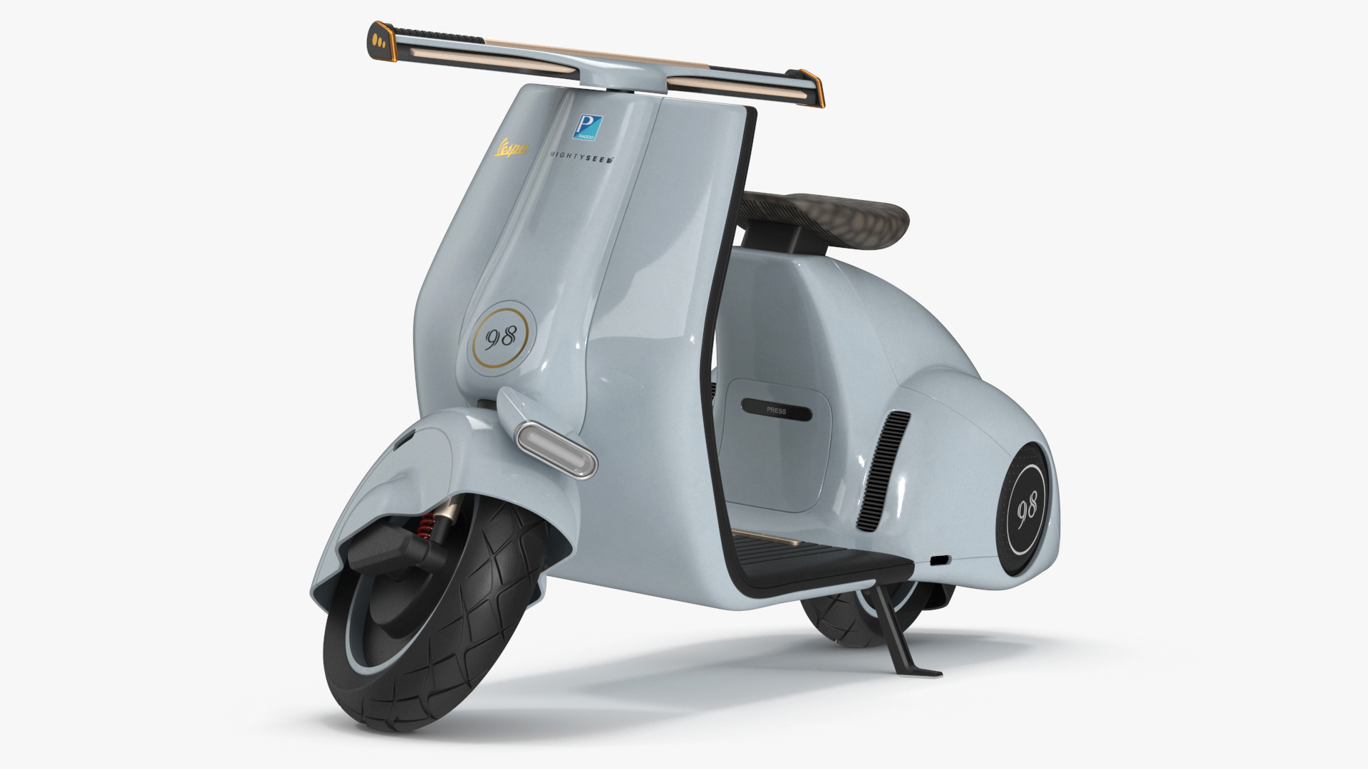 Electric Scooter Vespa 98 Blue Rigged 3D