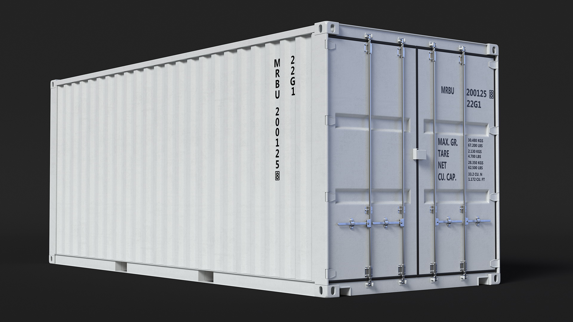 3D model Shipping Cargo Container 20 ft