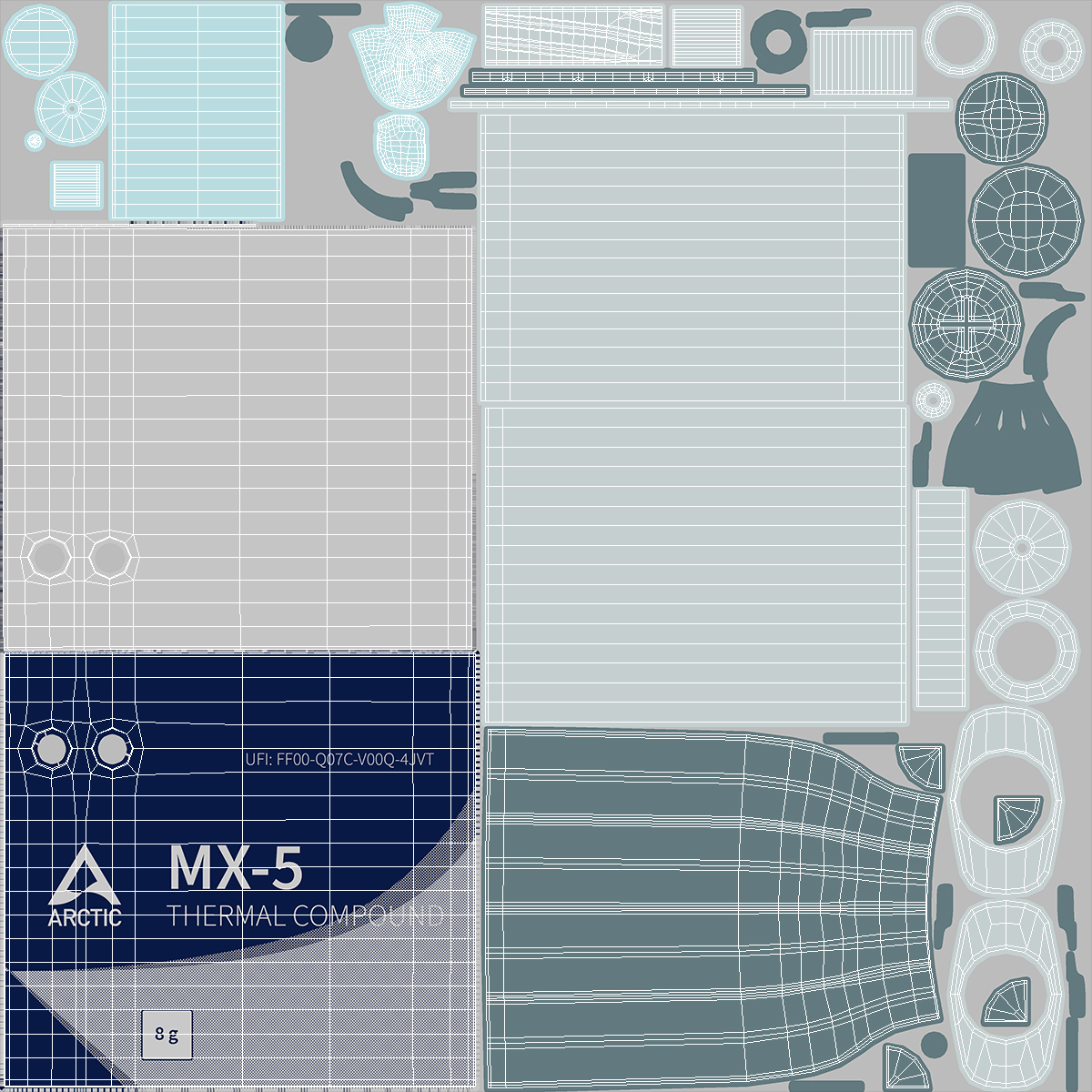 Arctic MX-5 Thermal Paste on CPU 3D