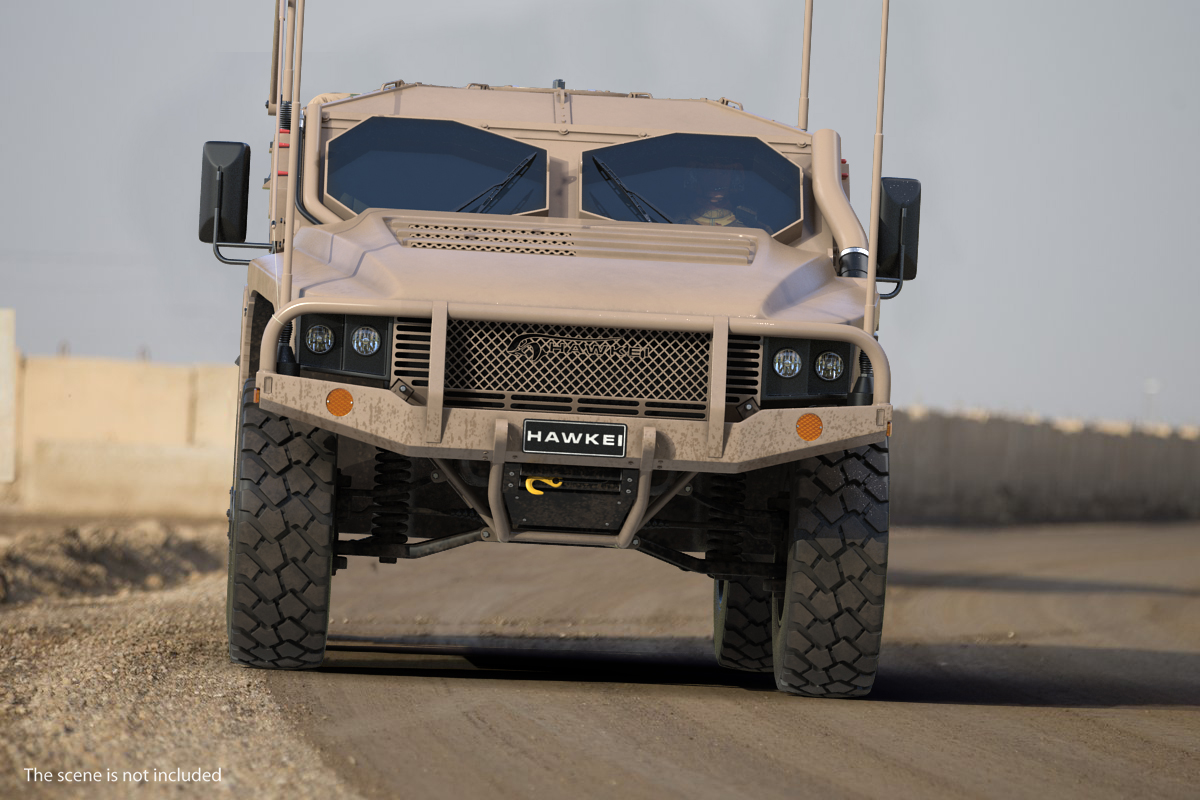 Hawkei 4x4 Protected Mobility Vehicle Rigged 3D model