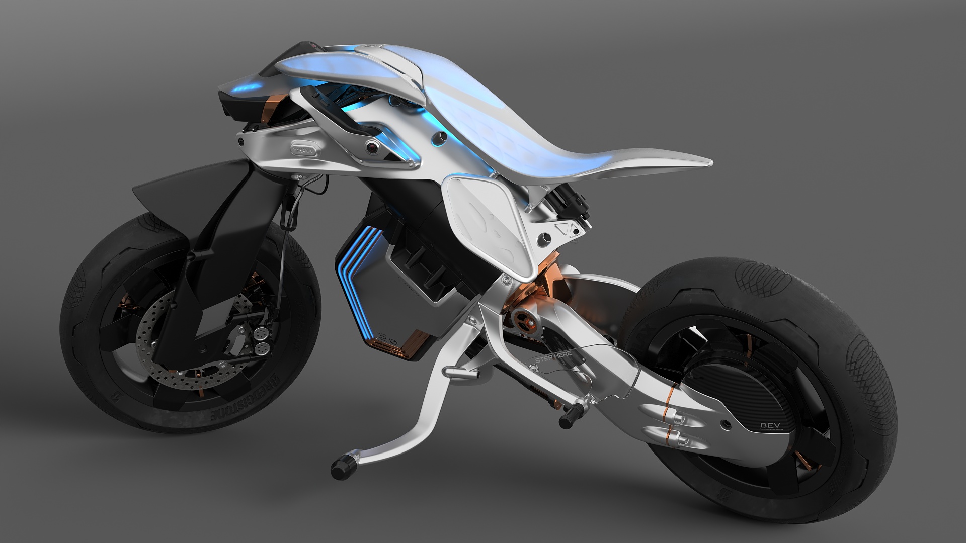 3D model Yamaha MOTOROiD 2 Motorcycle Rigged