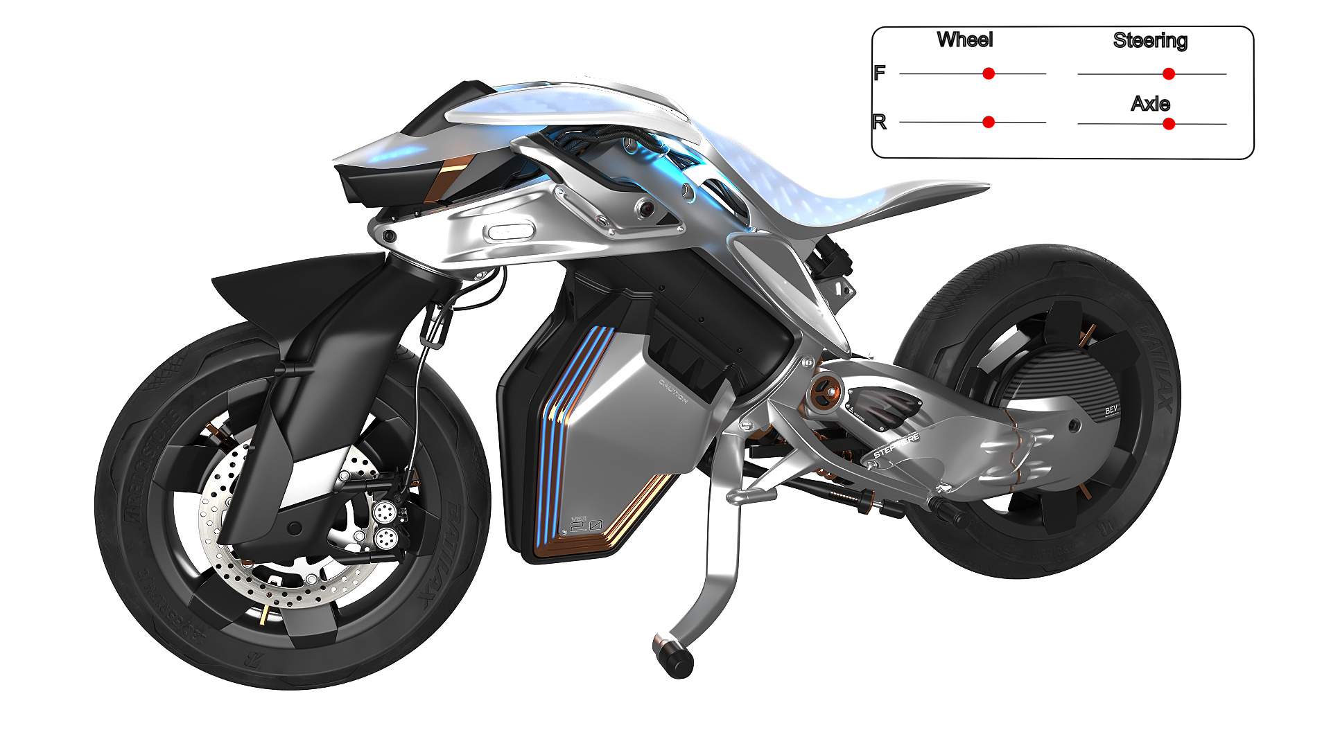 3D model Yamaha MOTOROiD 2 Motorcycle Rigged