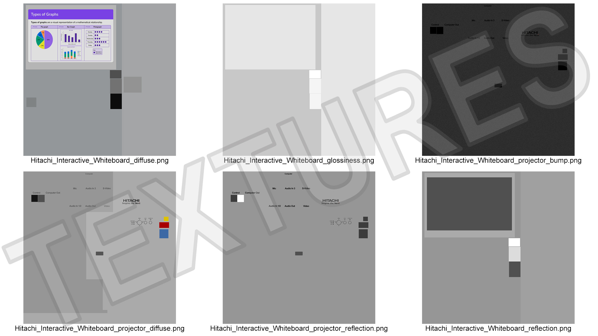 3D model Hitachi Interactive Whiteboard