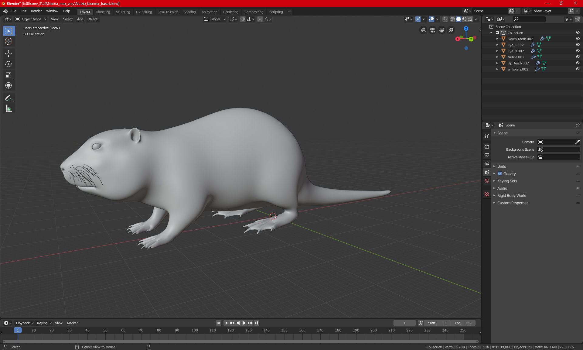 3D model Nutria