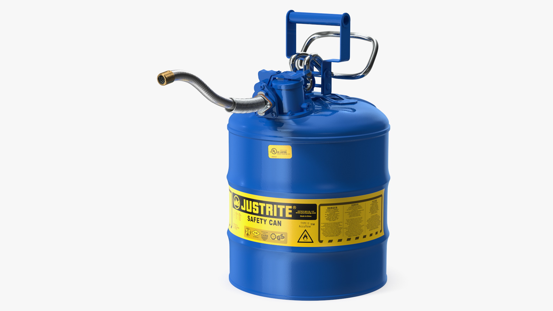 Safety Fuel Can Five Gallon Blue 3D