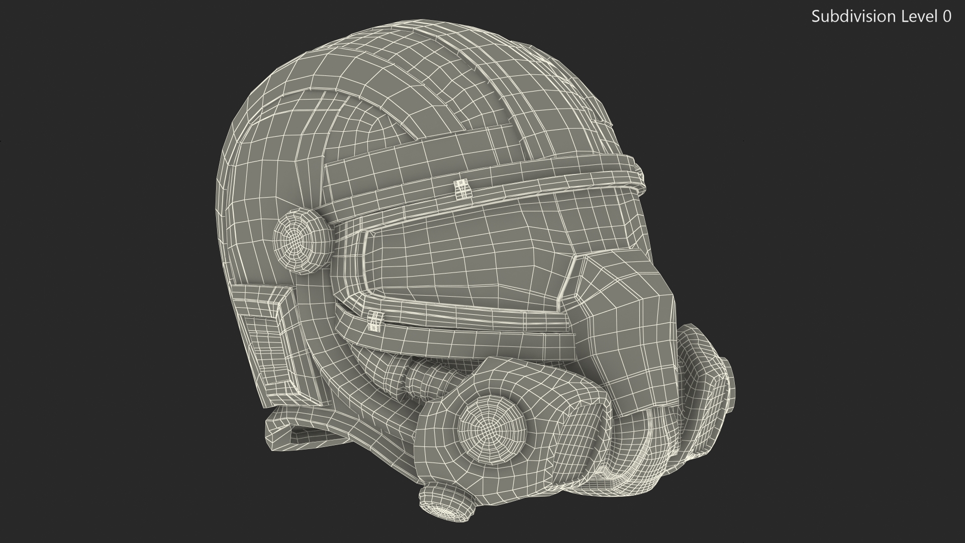 3D SciFi Helmet Green model