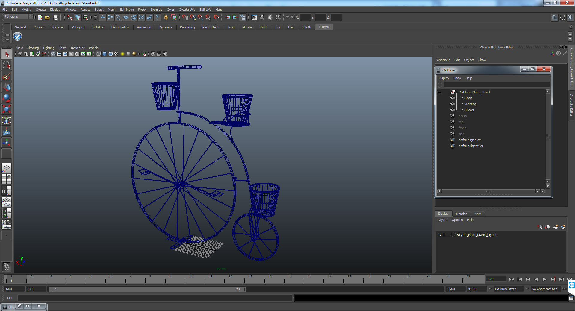 Bicycle Plant Stand 3D model