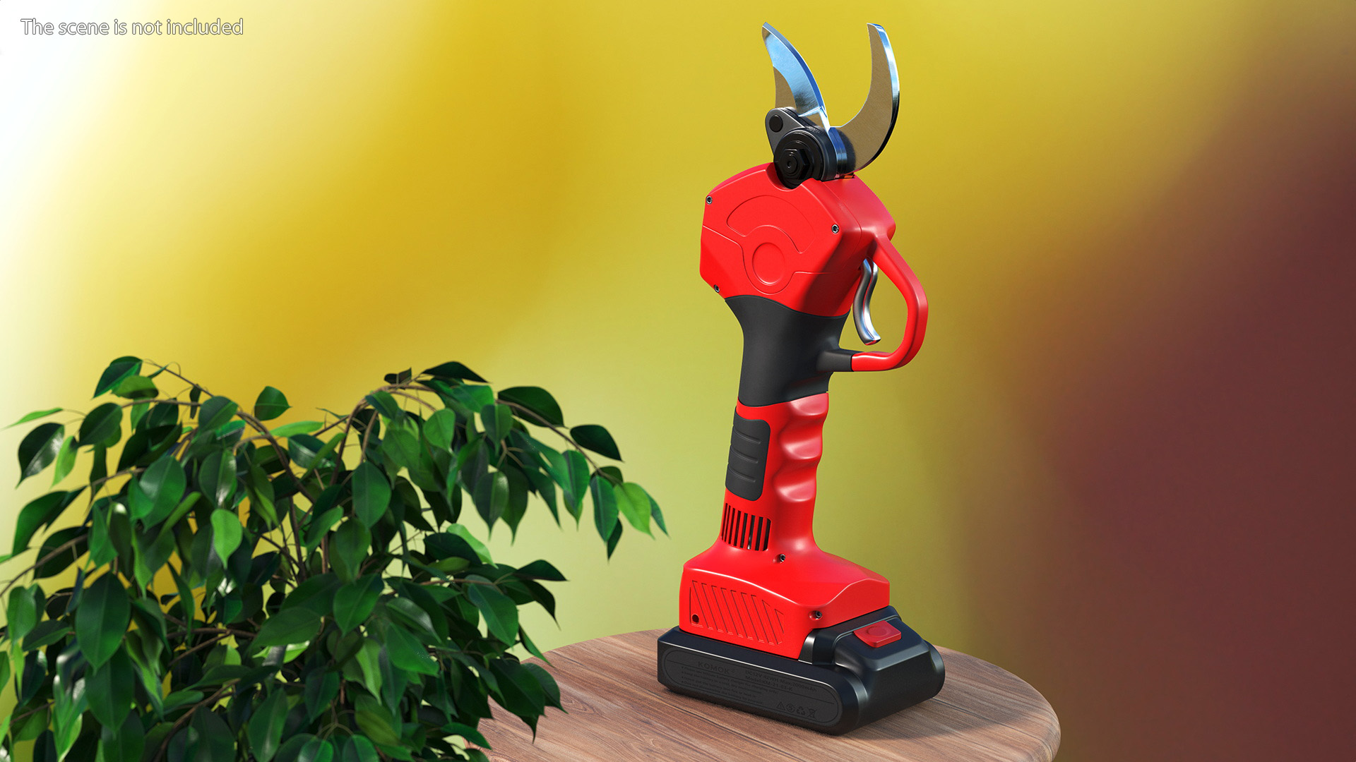 Red Cordless Pruner 3D model