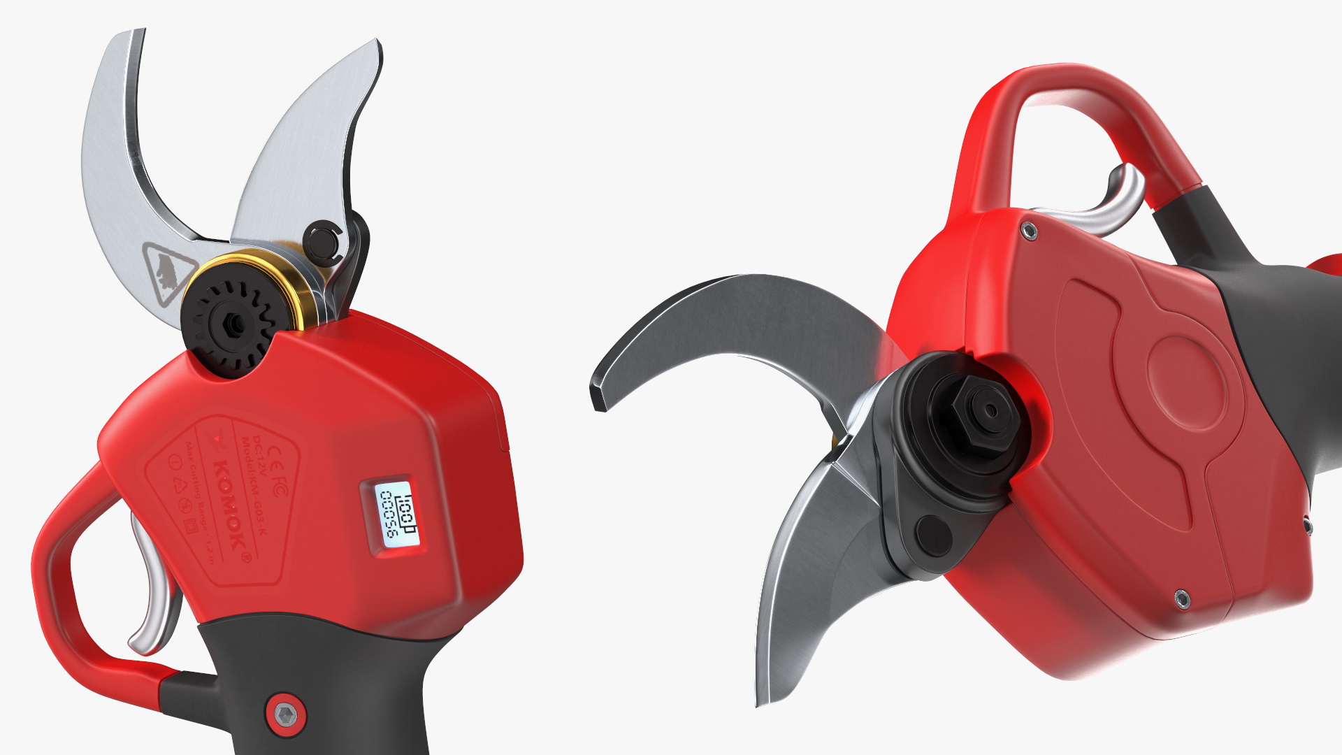 Red Cordless Pruner 3D model