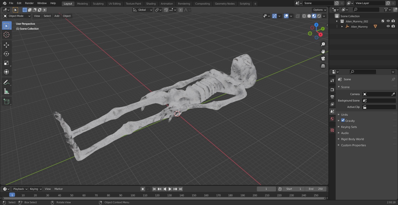 3D Alien Mummy