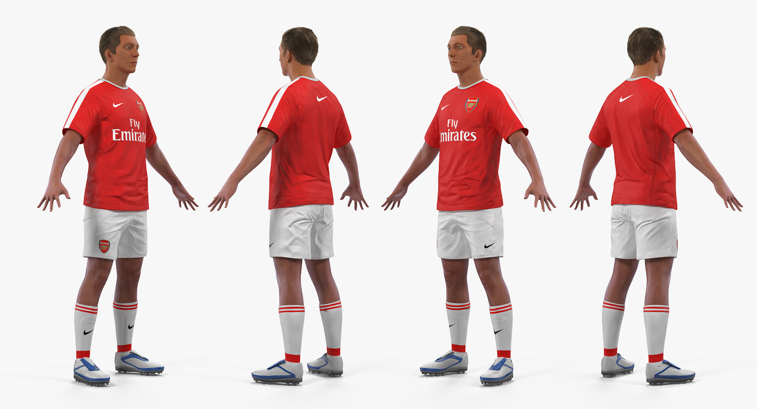 3D model Soccer or Football Player Arsenal Rigged