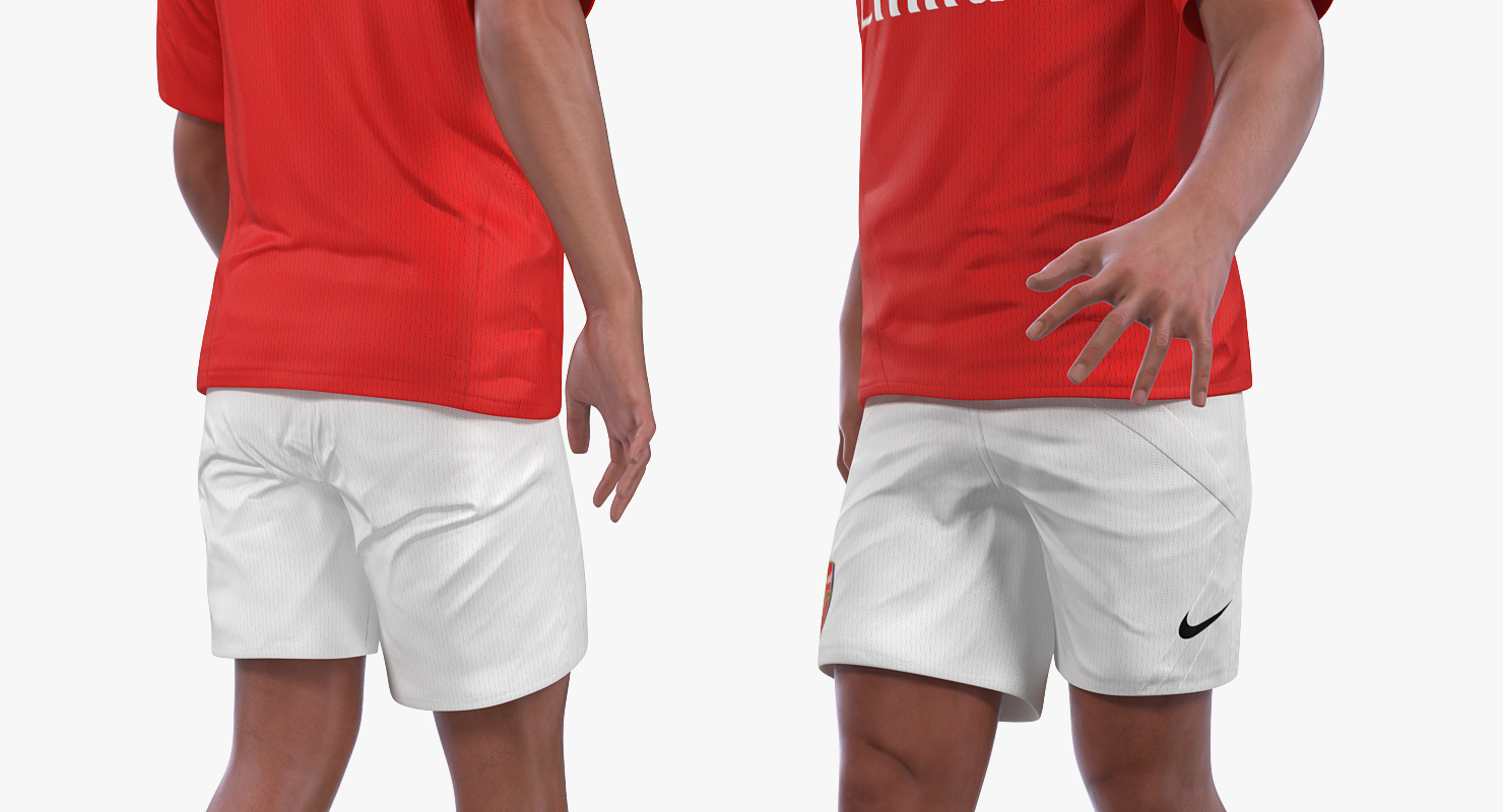 3D model Soccer or Football Player Arsenal Rigged