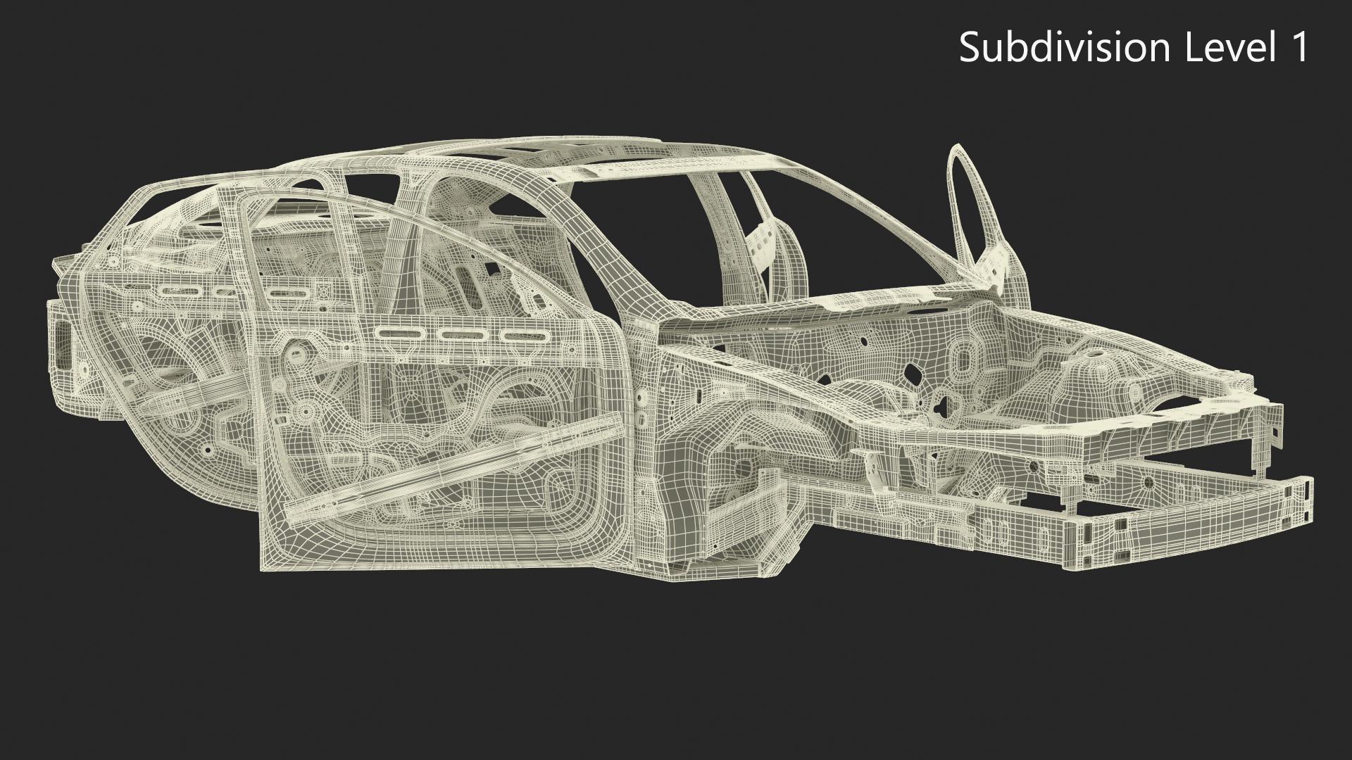 Sedan Framework Rigged 3D