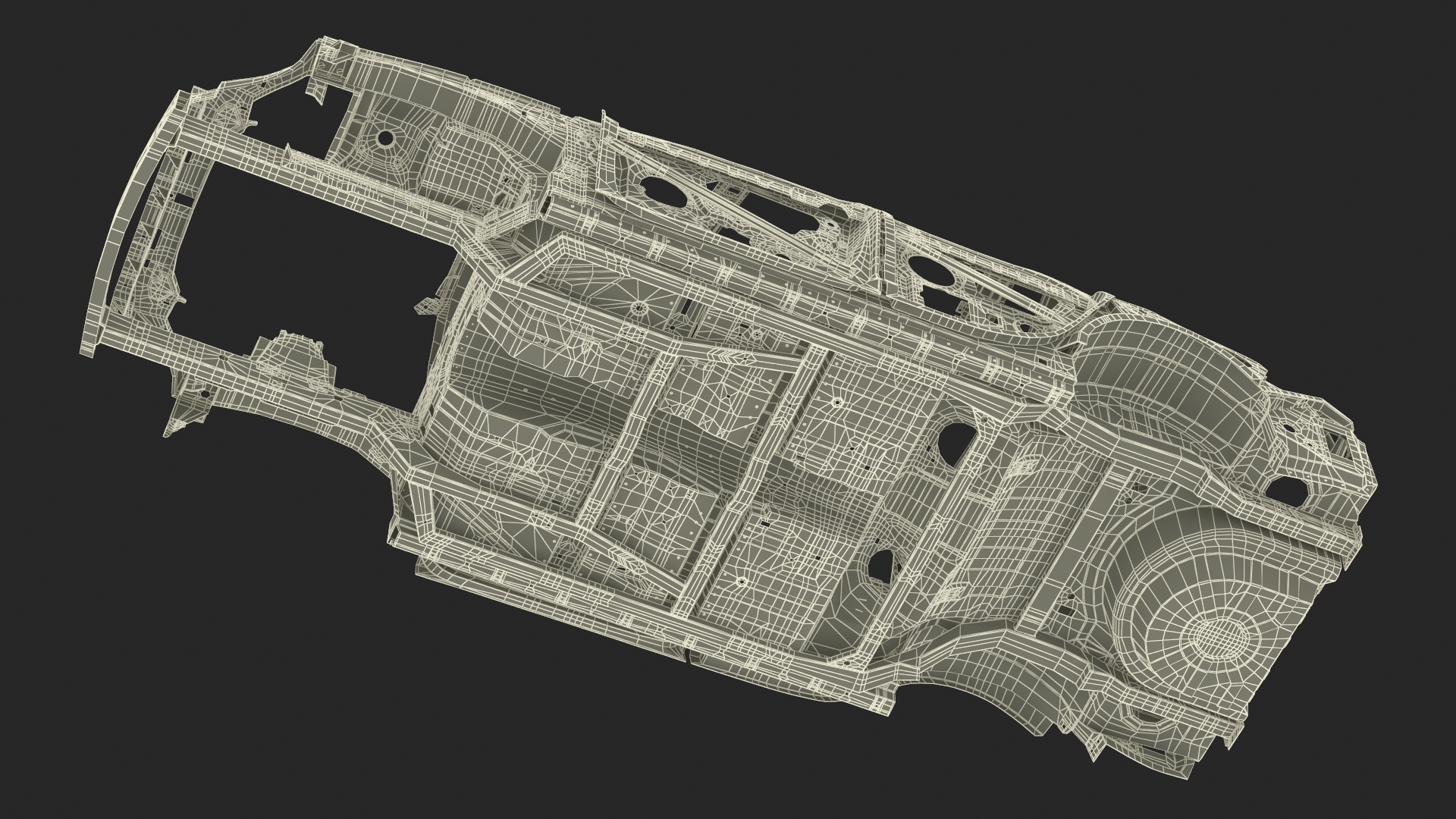 Sedan Framework Rigged 3D