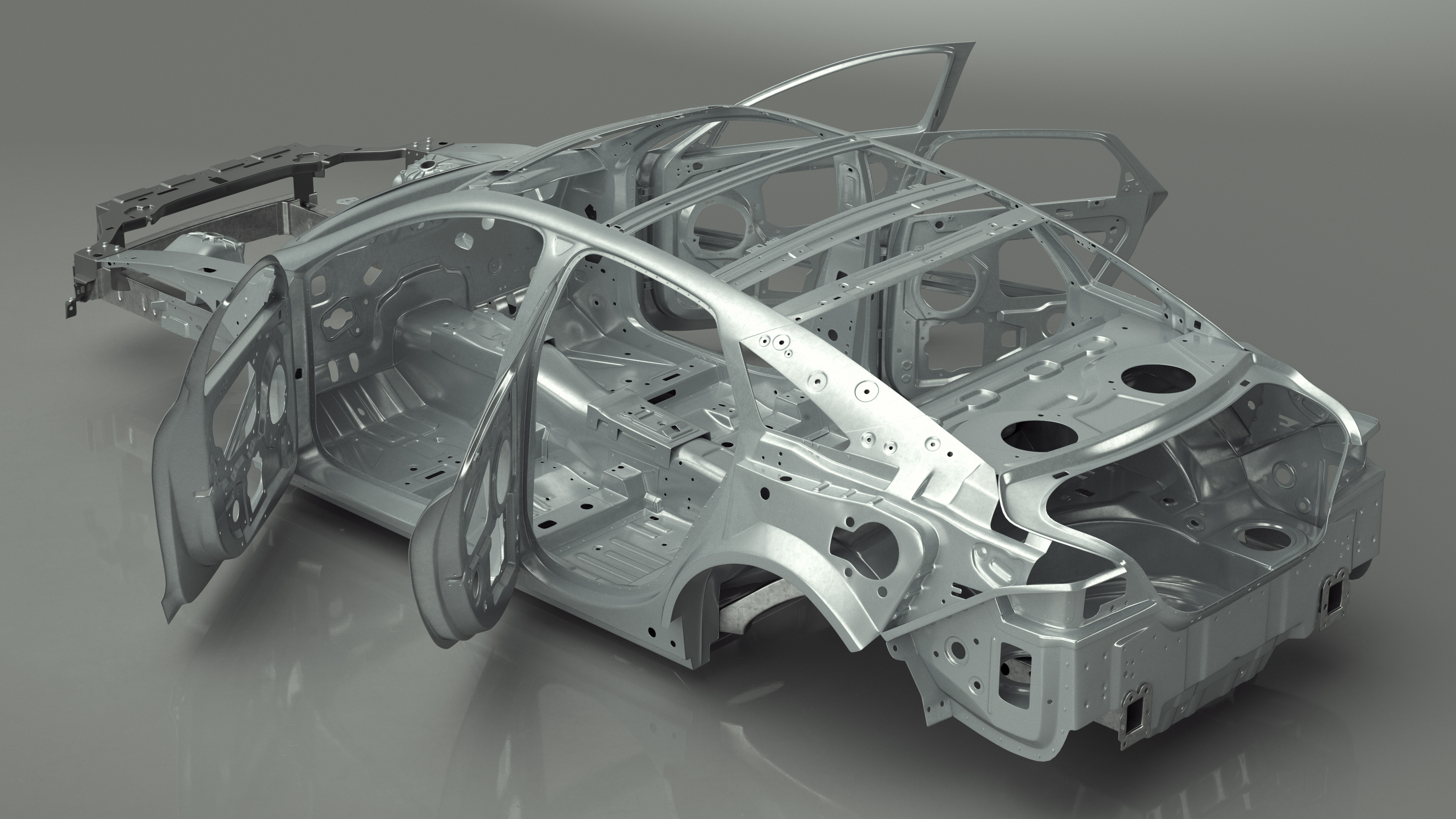 Sedan Framework Rigged 3D