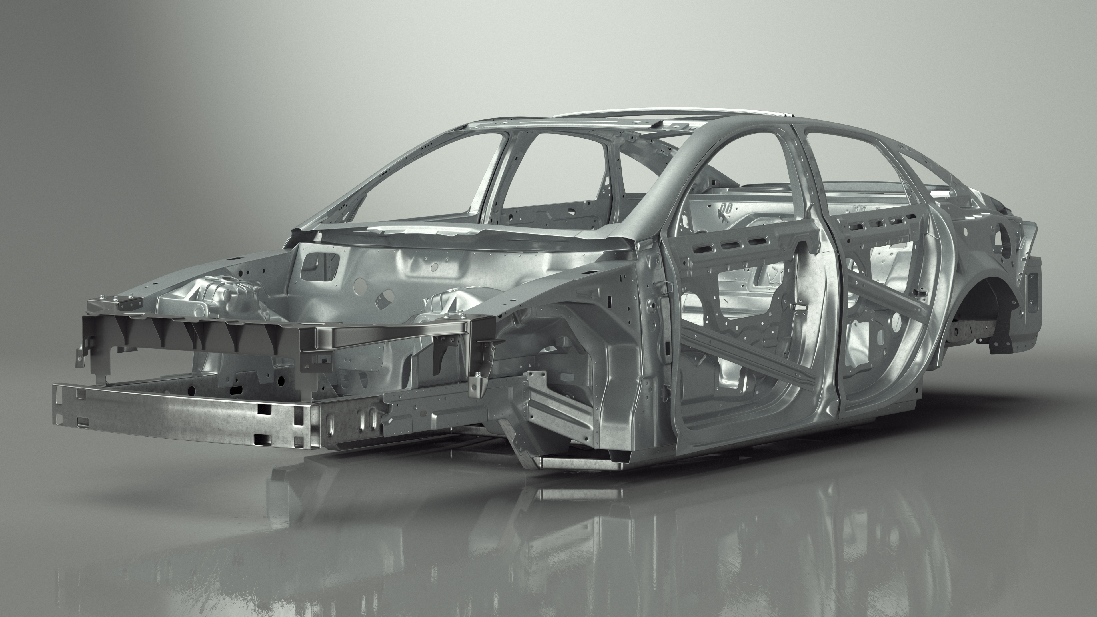 Sedan Framework Rigged 3D