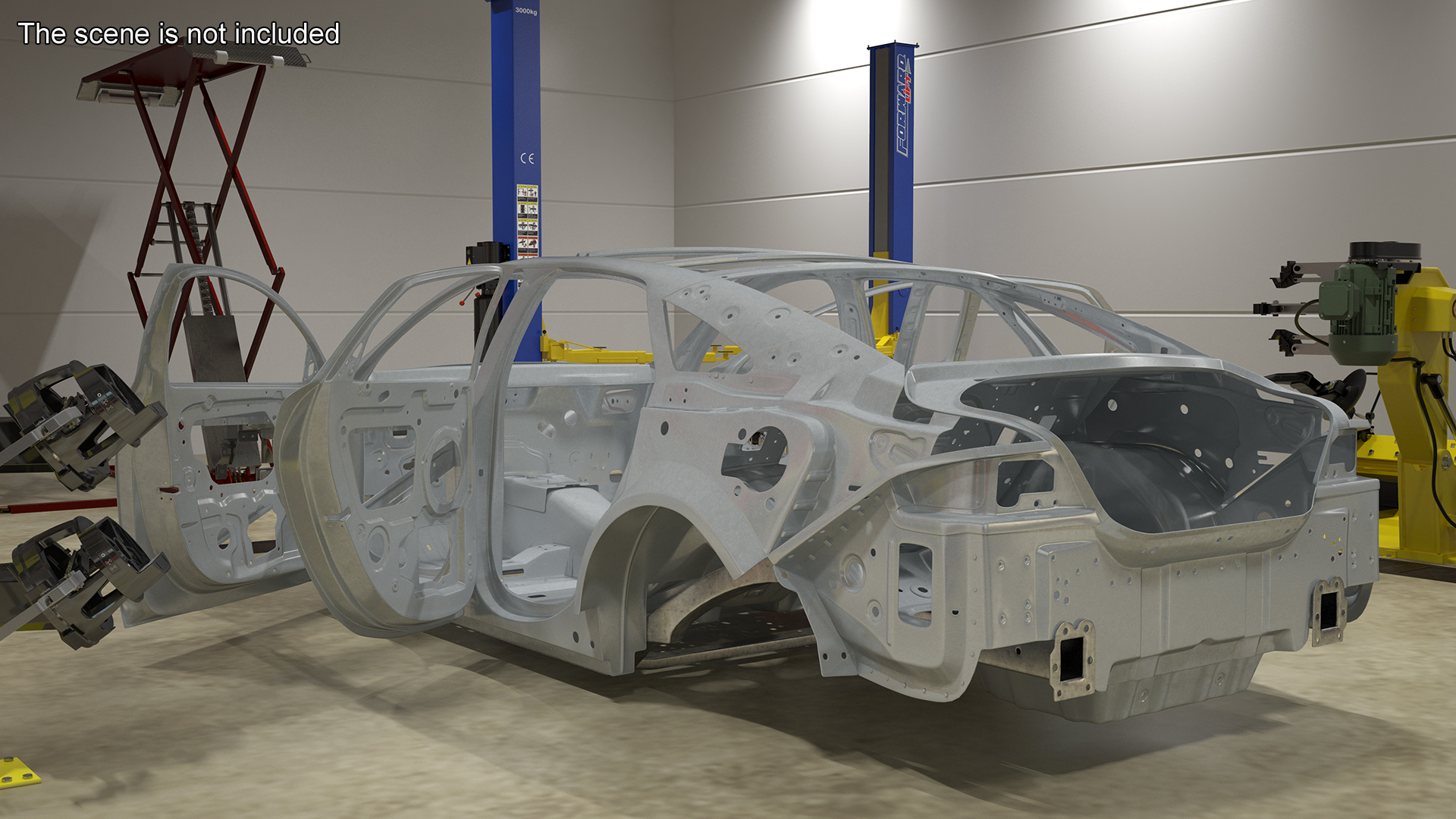 Sedan Framework Rigged 3D