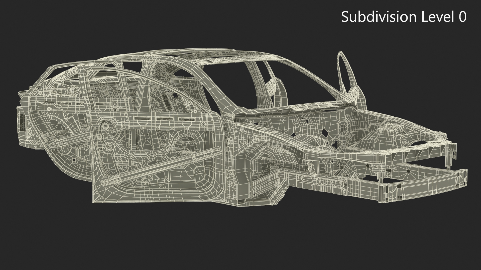 Sedan Framework Rigged 3D