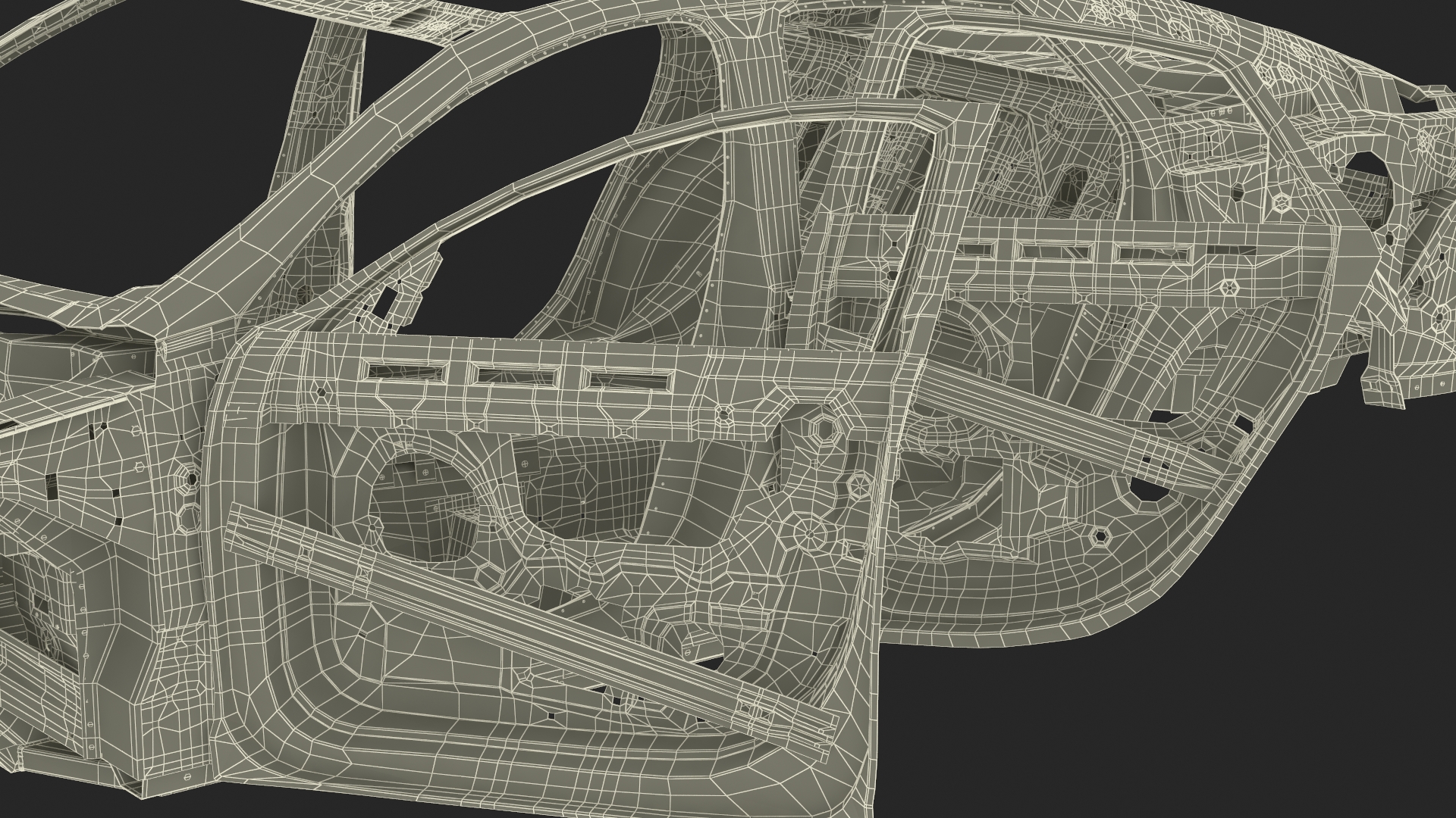 Sedan Framework Rigged 3D